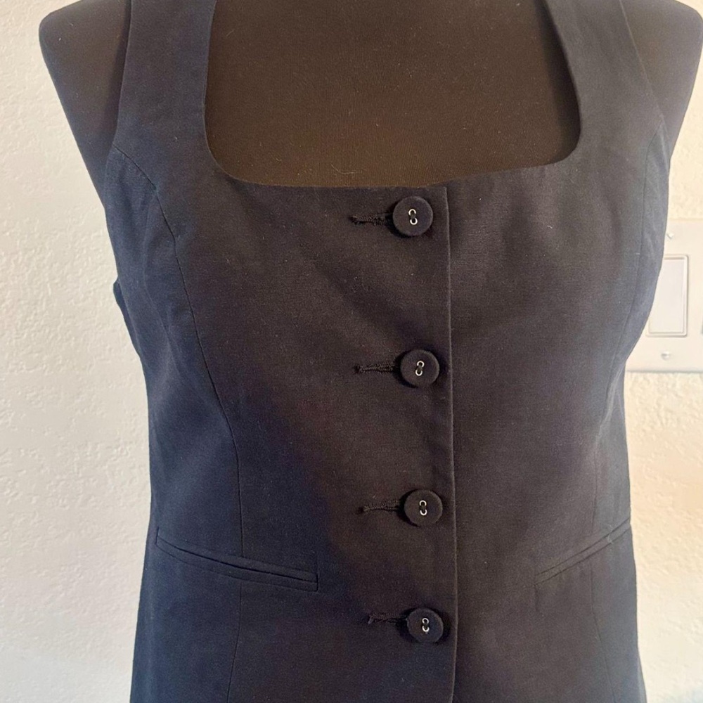 ASOS Black Button-Front Top